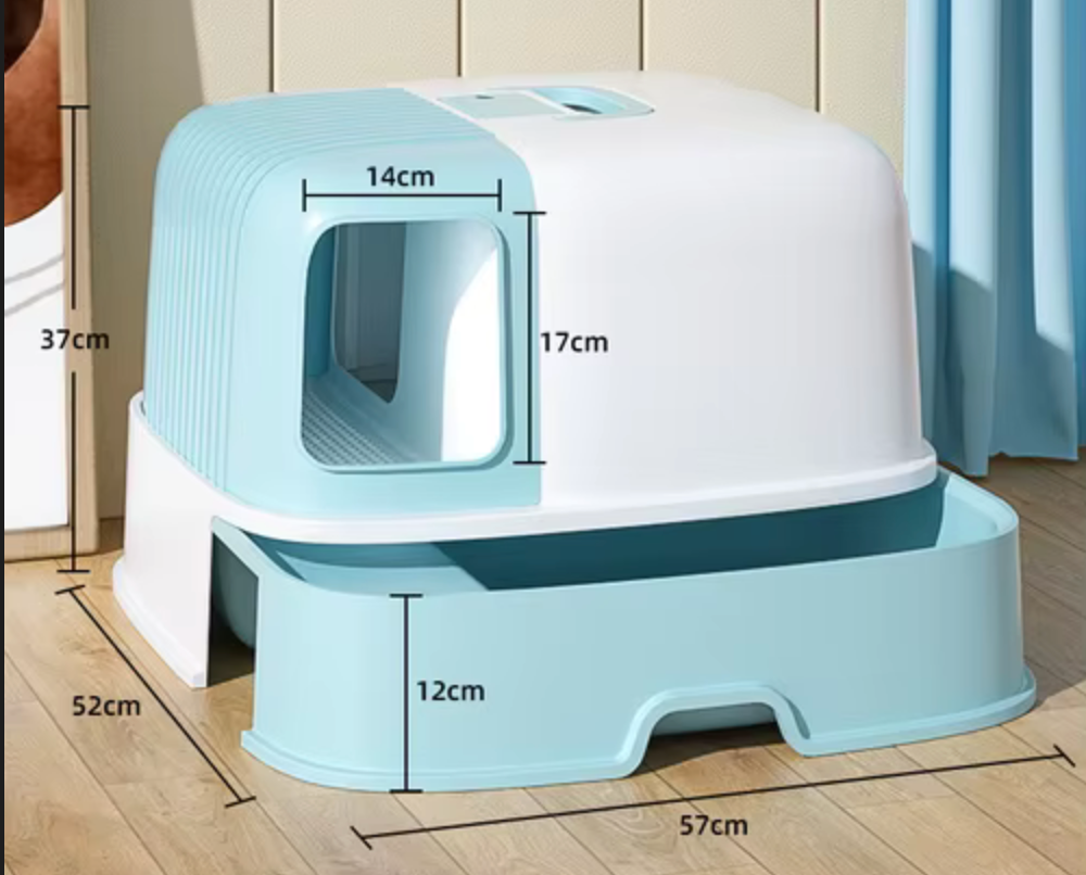 Maison de Toilette Semi-Fermée pour Chat