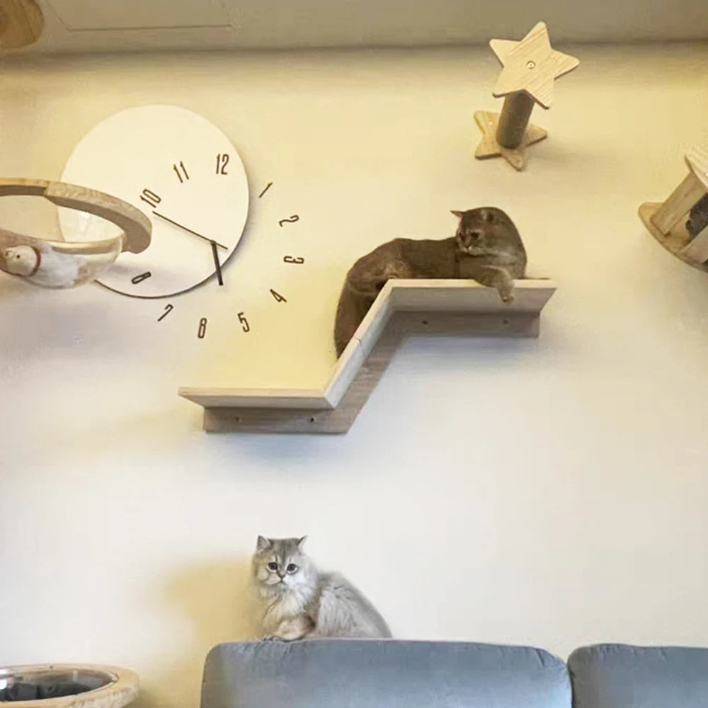 Étagères Murales Double Niveau pour Chats