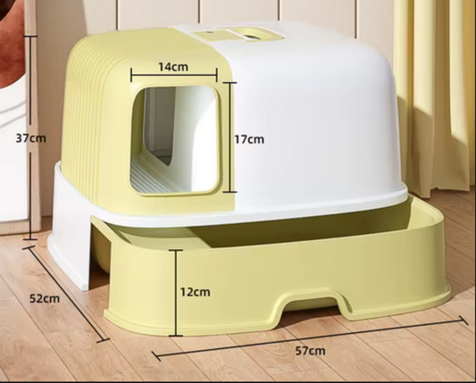Maison de Toilette Semi-Fermée pour Chat