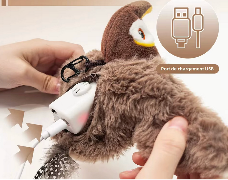 Oiseau Interactif Rechargeable pour Chat