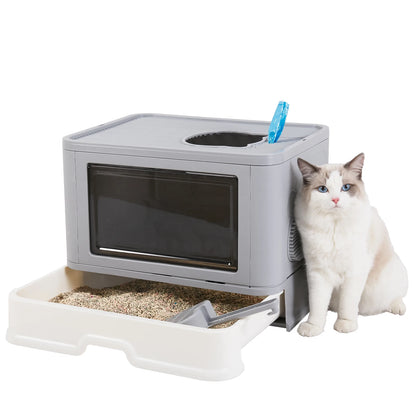 Niche fermée pour Chat avec Tiroir & Pelle