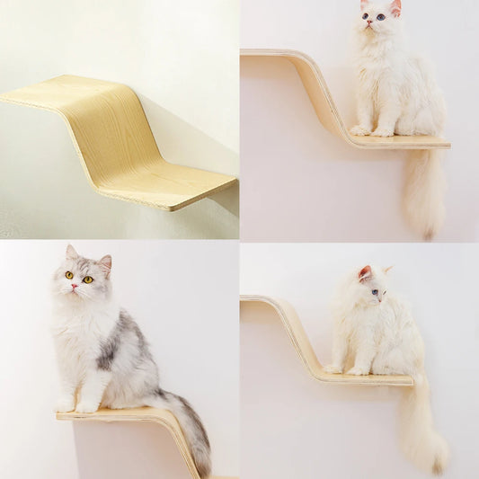 Étagères Murales Double Niveau pour Chats