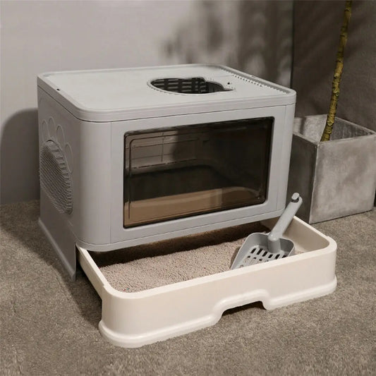 Niche fermée pour Chat avec Tiroir & Pelle