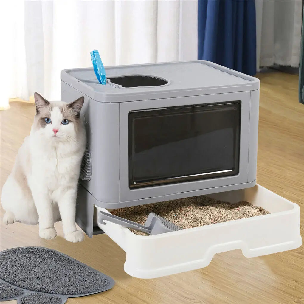 Niche fermée pour Chat avec Tiroir & Pelle